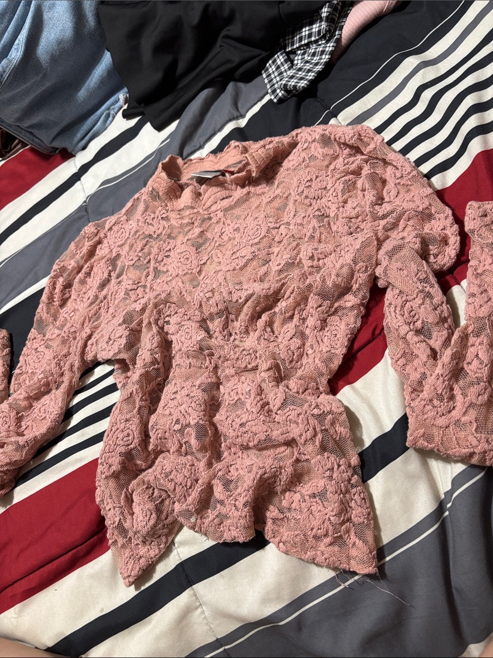 Puff Sleeve Lace Top